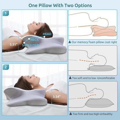 SomnaTech™ Butterfly Memory Foam Pillow